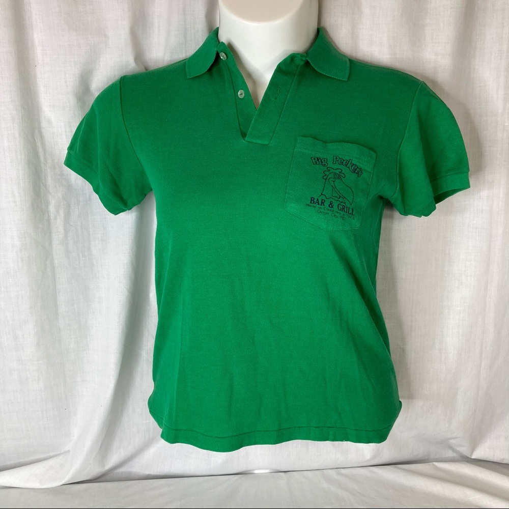 Big Peckers Bar Grill Polo Shirt Vtg Ocean City MD - Picture 5 of 12